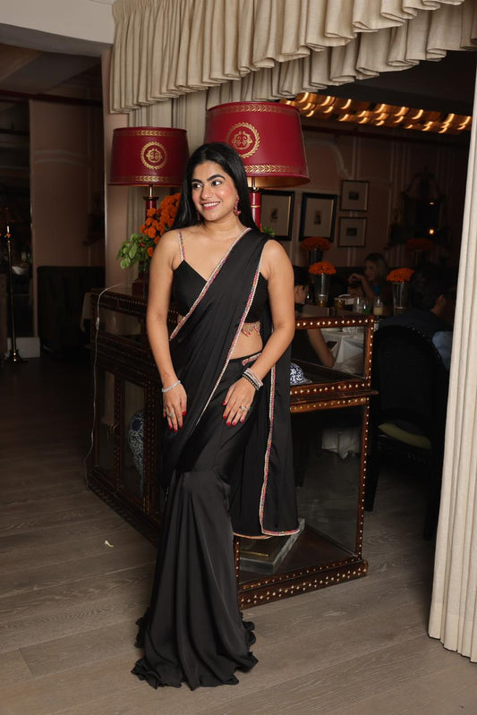 Eternal Black Saree