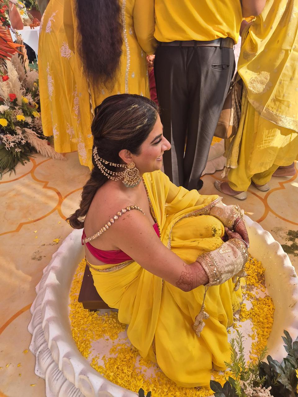Yellow Georgette Saree