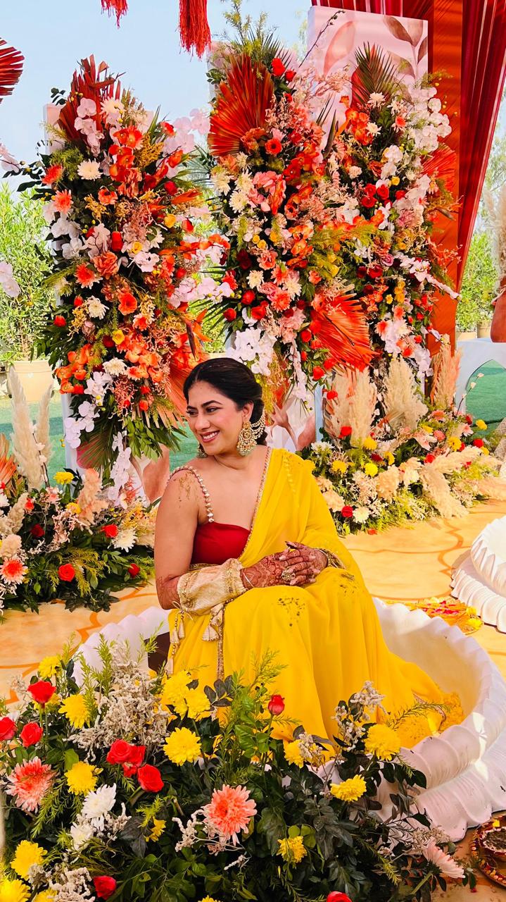 Yellow Georgette Saree