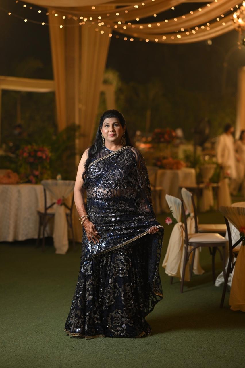 Midnight Blue Saree