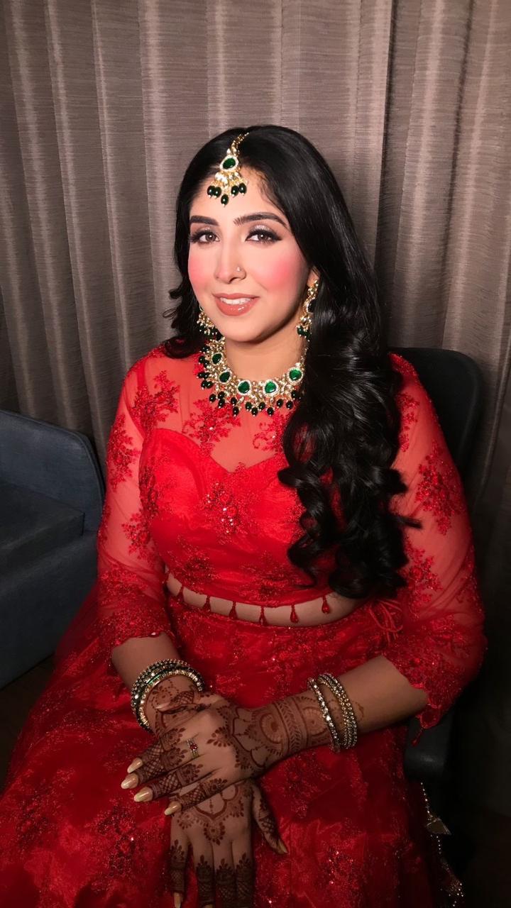Red Reverie Lehenga
